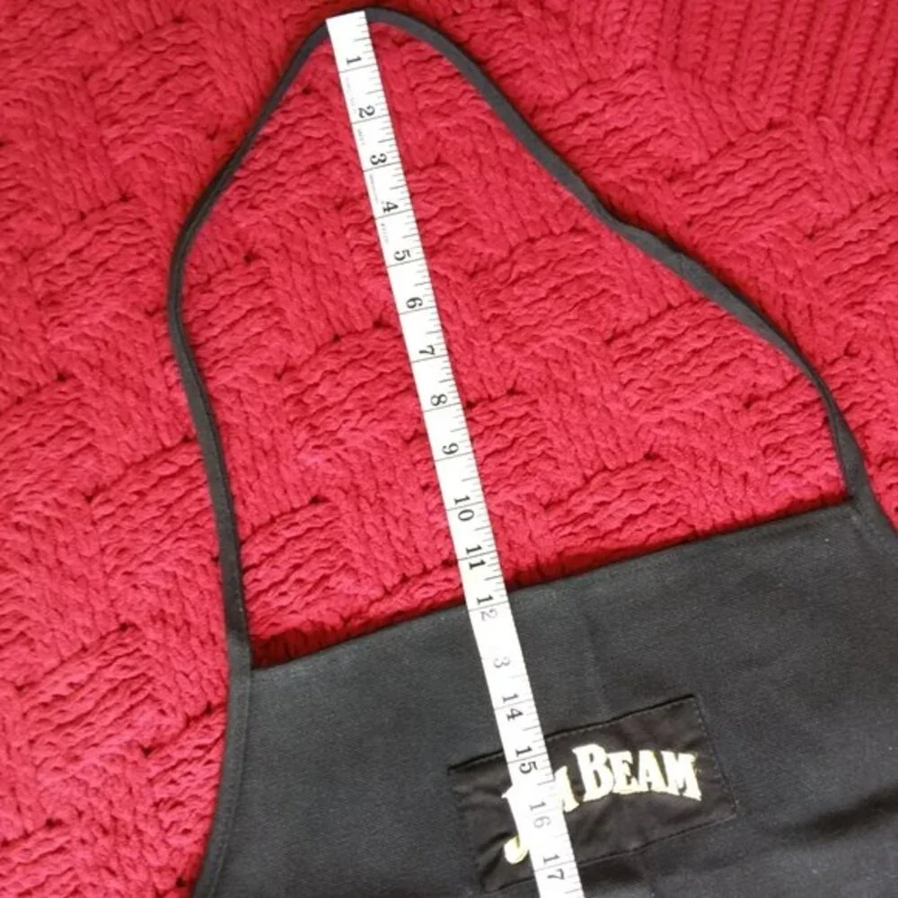 Jim Beam Classic Grilling Apron Heavy Duty With Pockets Black